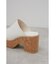 CENTER SEAM CORK WEDGE SANDALS