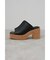 CENTER SEAM CORK WEDGE SANDALS