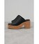 CENTER SEAM CORK WEDGE SANDALS