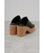 CENTER SEAM CORK WEDGE SANDALS
