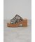 CENTER SEAM CORK WEDGE SANDALS