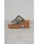 CENTER SEAM CORK WEDGE SANDALS