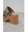 CENTER SEAM CORK WEDGE SANDALS