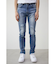 AZUL DENIM ヘムダメージスキニー