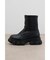 チャンキーソールフロントジップブーツ