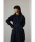 ステッチデザインデニムロングシャツワンピース