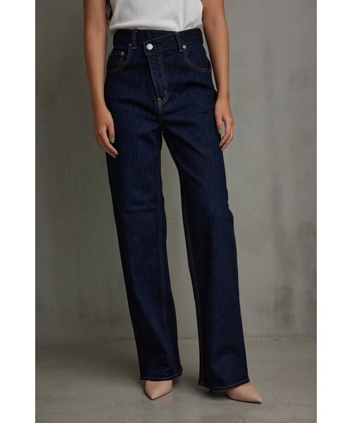 AZUL DENIM／ハイウエストオーバーラップデニム｜アズールバイ