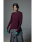 【PLUS】アシンメトリードレープニット