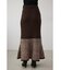 ツイードスウィッチングマーメイドニットスカート