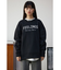 裏毛ロゴクルーネックトップス