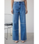 AZUL DENIM フリンジワイド