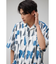 ランダムペイント開襟シャツ
