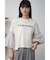 ボリュームスリーブドッキングTシャツ