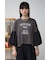 ボリュームスリーブドッキングTシャツ