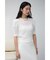 レース半袖ニットトップス