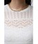 レース半袖ニットトップス