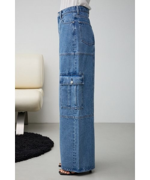 ケミカルウォッシュワイドカーゴデニム｜アズールバイマウジーの通販
