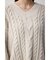 シェニールケーブルVネックロングニットトップス
