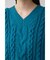 シェニールケーブルVネックロングニットトップス
