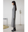 リブニットロングワンピース