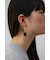 フェイクレザーバイカラーアシンメトリーピアス