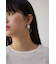 フェイクレザーバイカラーアシンメトリーピアス