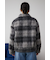 シャギーチェックライダースジャケット
