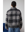 シャギーチェックライダースジャケット