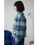 シャギーチェックライダースジャケット