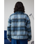 シャギーチェックライダースジャケット