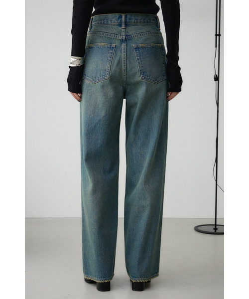 アズールバイマウジー　ラインストーンデニム　スライ　ジェイダ　アリシアスタン AZUL DENIM ラインストーンワイドデニム｜アズールバイマウジー