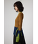 【PLUS】カラーブロッキングリブニット