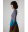 【PLUS】カラーブロッキングリブニット