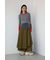 【PLUS】カラーブロッキングリブニット