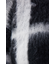 チェックパターンクロップドシャギーニット