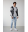 総柄スリムフィットカーディガン