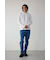 ワッフルフェイクレイヤード長袖トップス