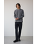 ワッフルフェイクレイヤード長袖トップス
