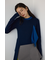 【PLUS】アシンメトリーレイヤードニットワンピース