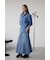 AZUL DENIM フリンジ切替デニムスカート