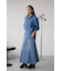 AZUL DENIM フリンジ切替デニムスカート