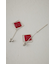 アクリル×メタルアシンメトリーピアス