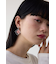 アクリル×メタルアシンメトリーピアス