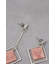アクリル×メタルアシンメトリーピアス