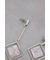 アクリル×メタルアシンメトリーピアス