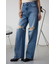 AZUL DENIM ダメージワイドデニム