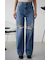 AZUL DENIM ダメージワイドデニム