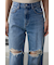 AZUL DENIM ダメージワイドデニム