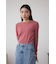 シアーネックリブトップス