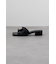 ダブルリボンスクエアトゥサンダル